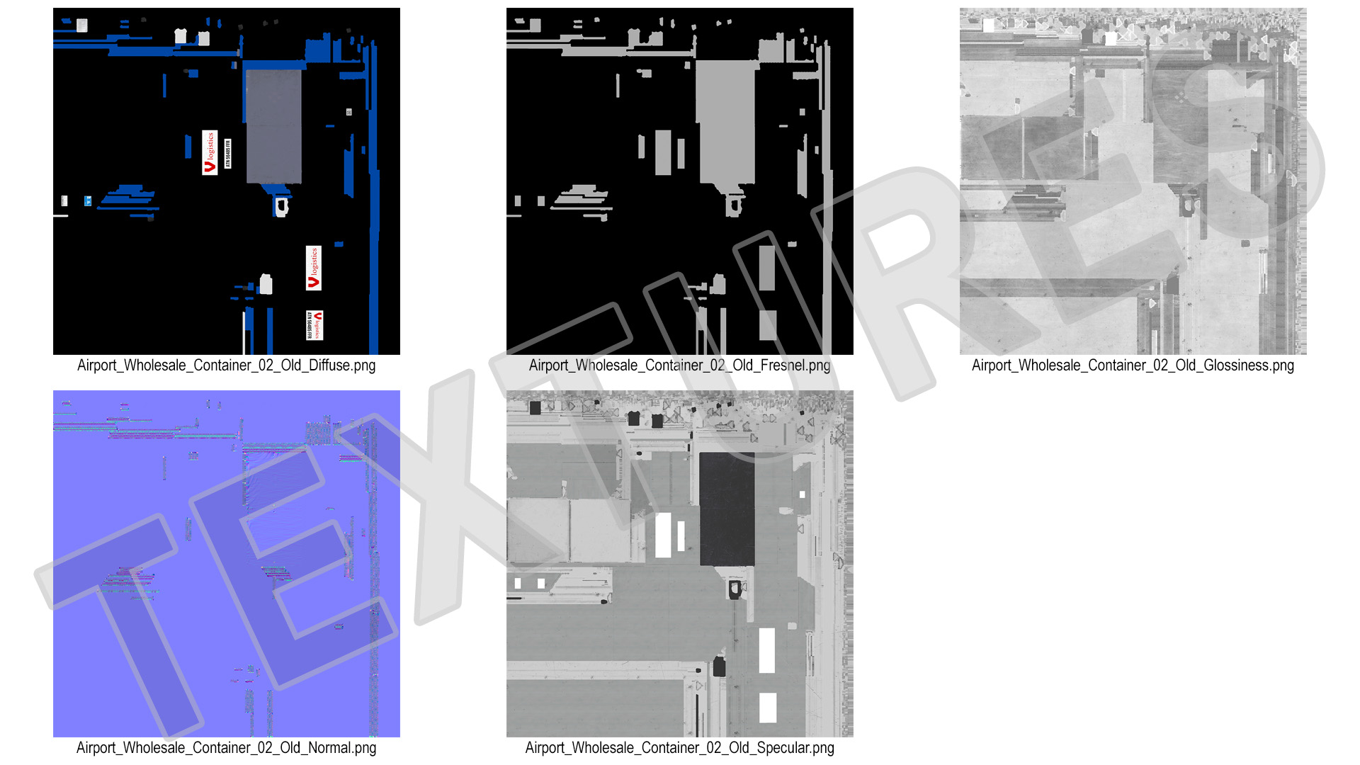 Old Airport Cargo Container 3D