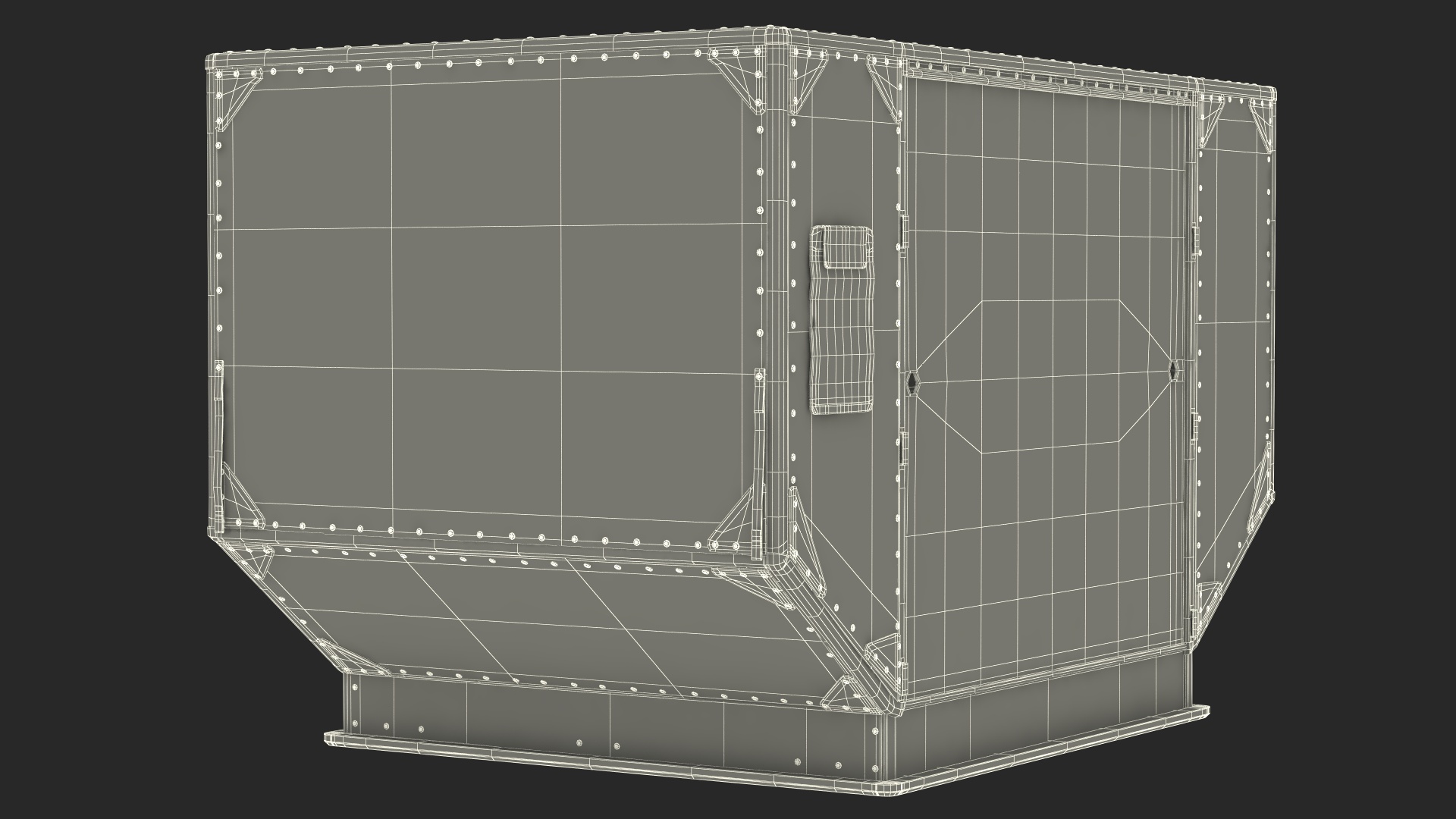 Old Airport Cargo Container 3D
