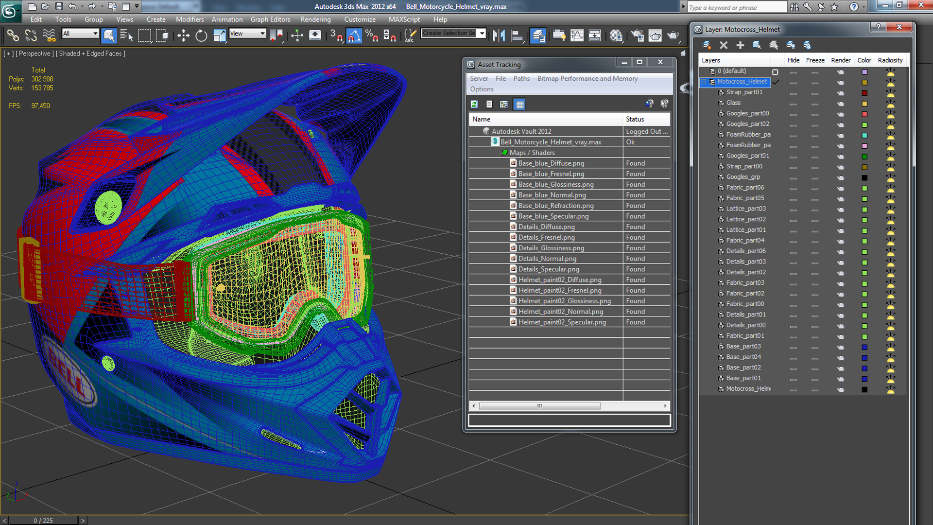 Bell Motorcycle Helmet 3D