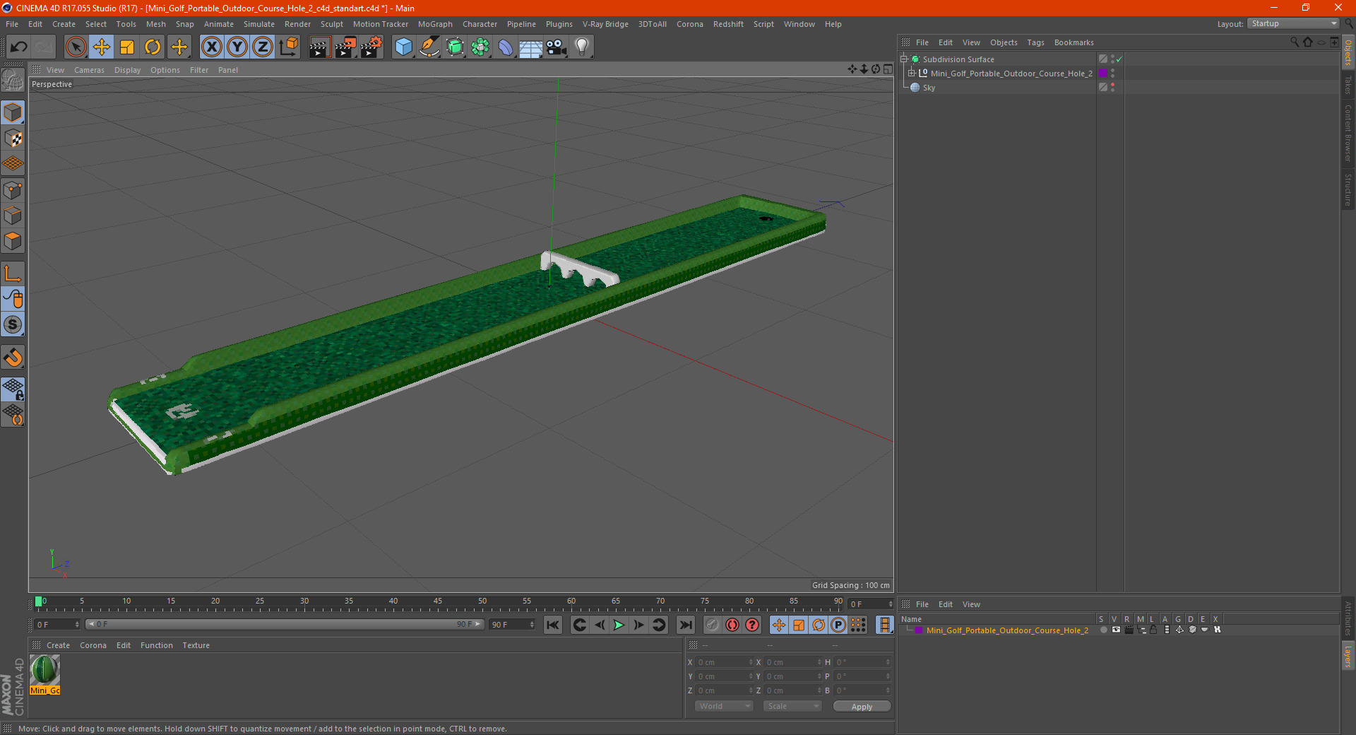 3D model Mini Golf Portable Outdoor Course Hole 2