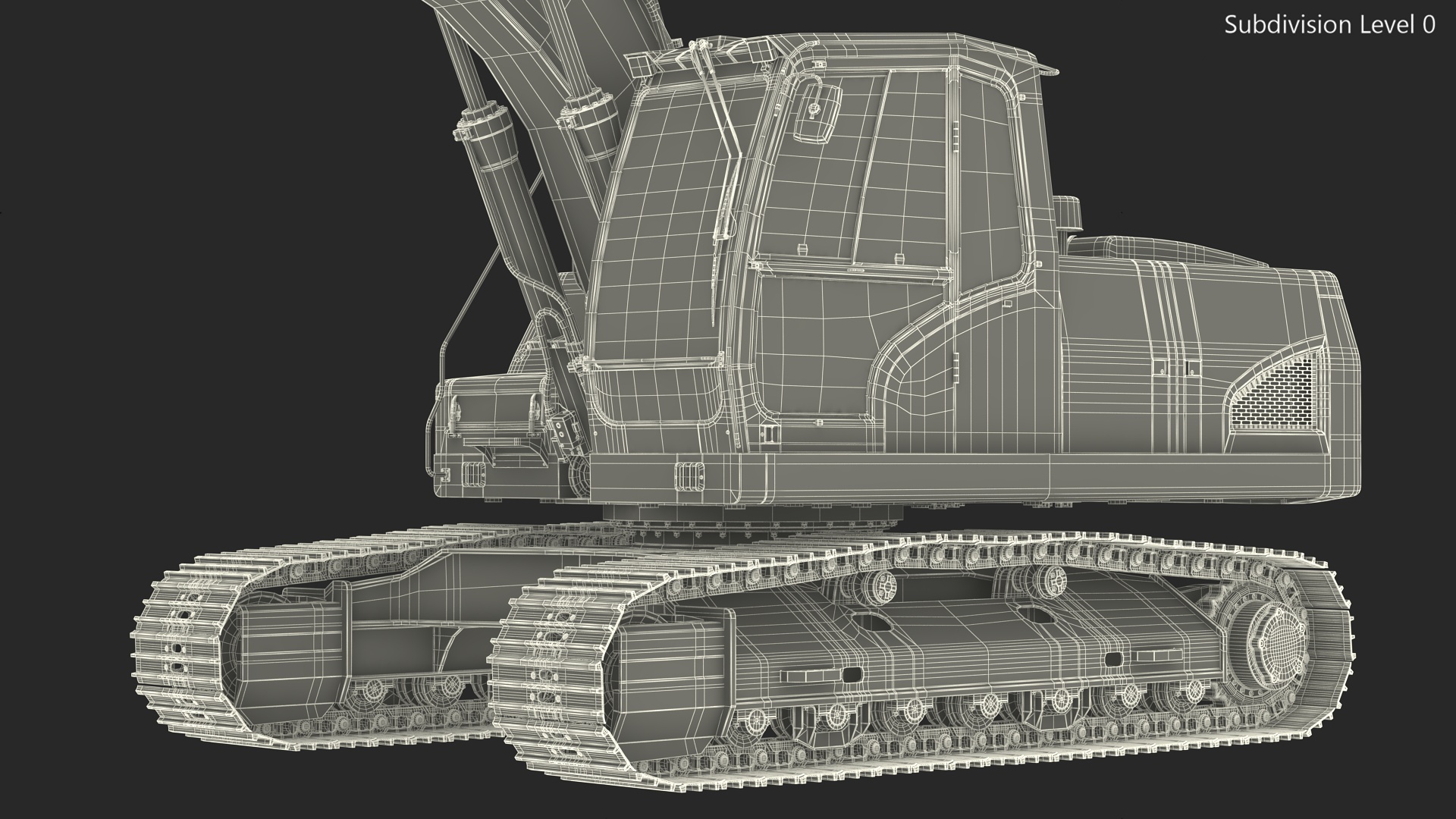 Hydraulic Tracked Medium Excavator 3D model