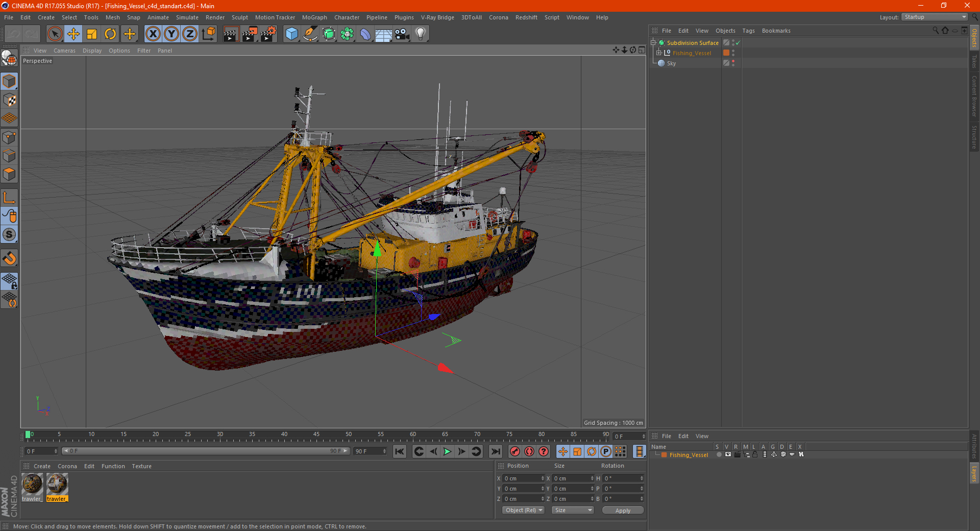 Fishing Vessel 3D model