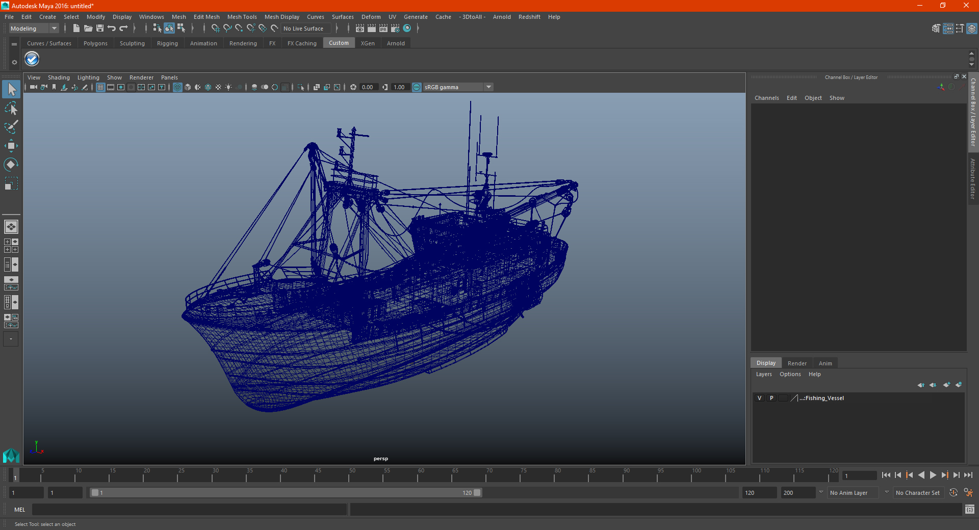 Fishing Vessel 3D model