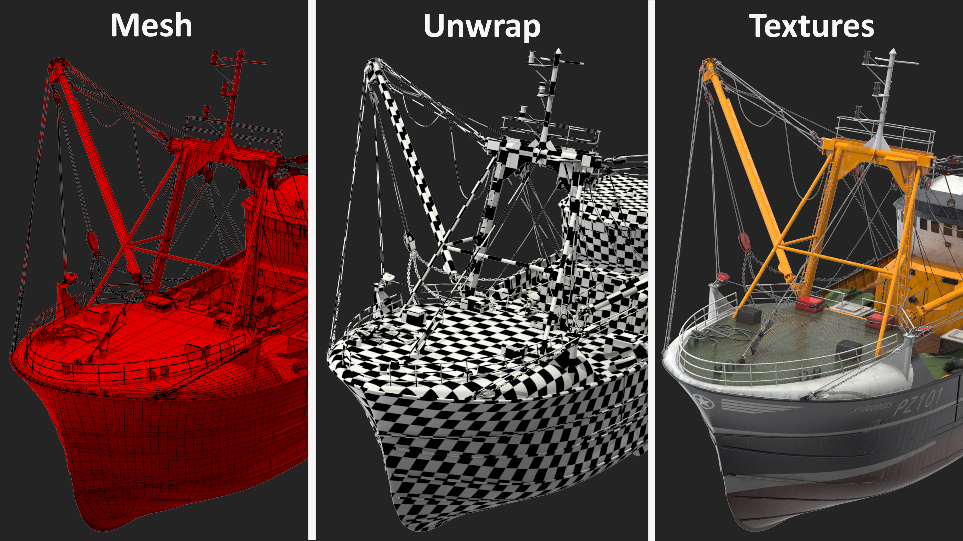 Fishing Vessel 3D model