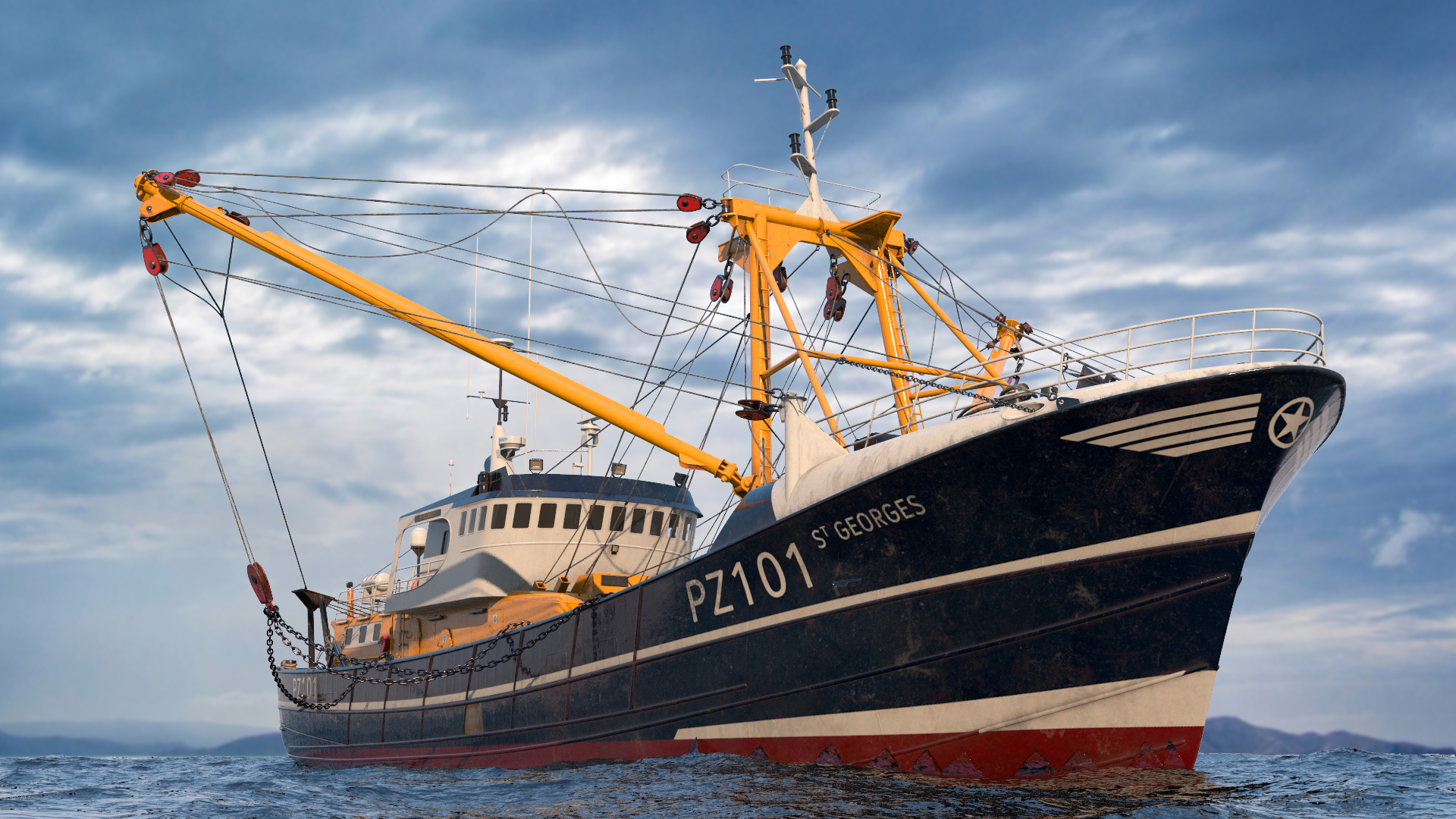 Fishing Vessel 3D model