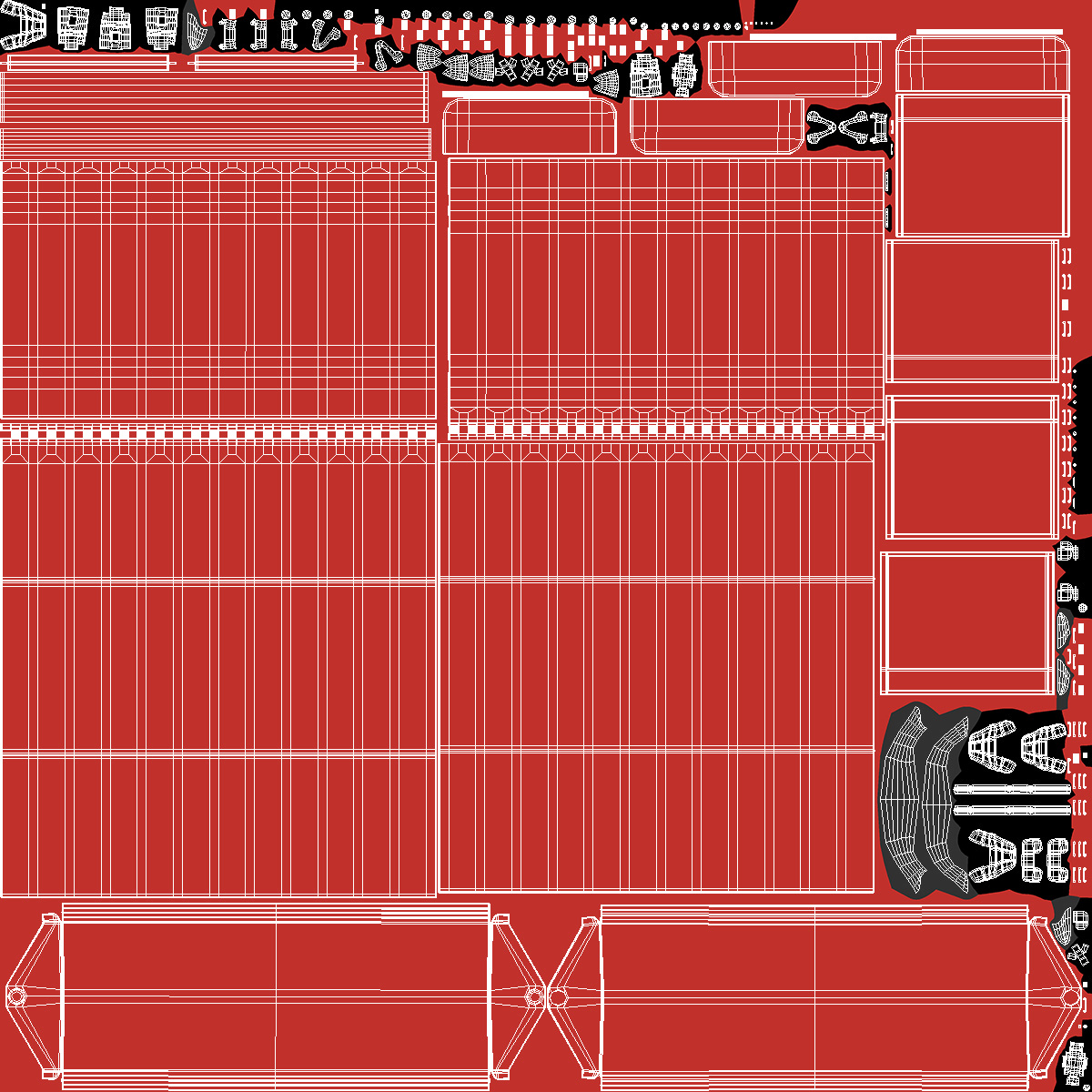 3D Heavy-duty Toolbox Red with Tools model