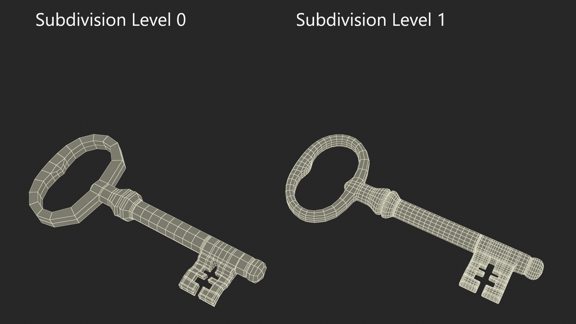 3D model Classic Skeleton Key Gold