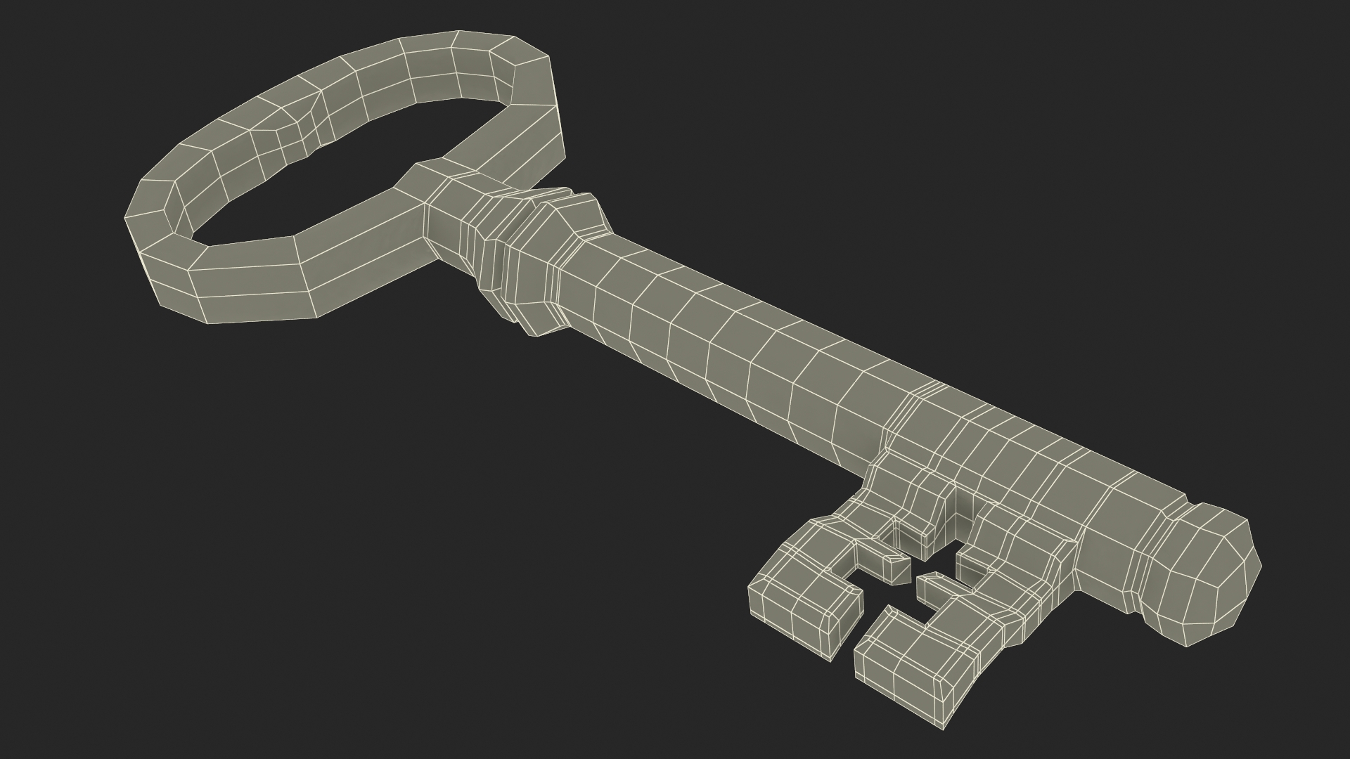 3D model Classic Skeleton Key Gold