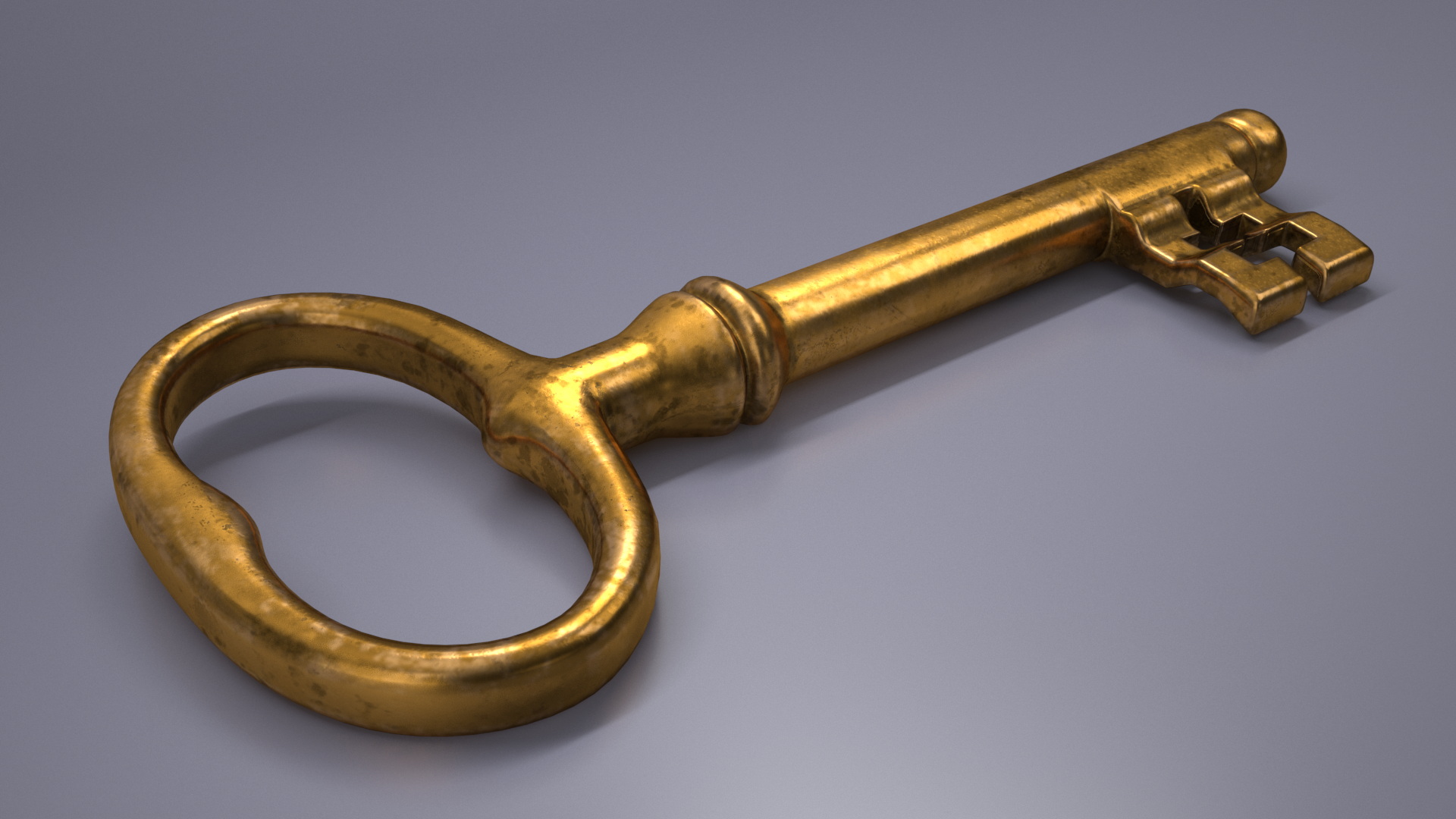 3D model Classic Skeleton Key Gold