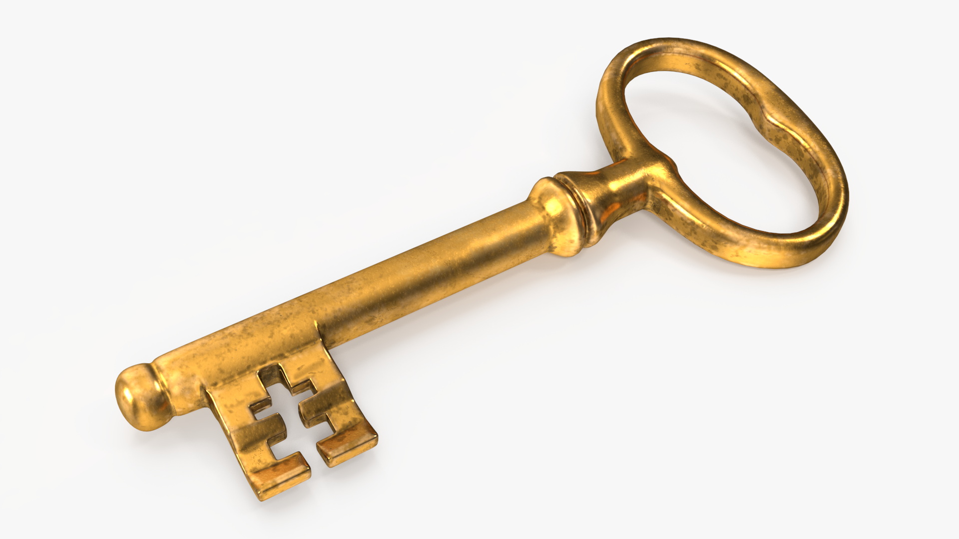 3D model Classic Skeleton Key Gold