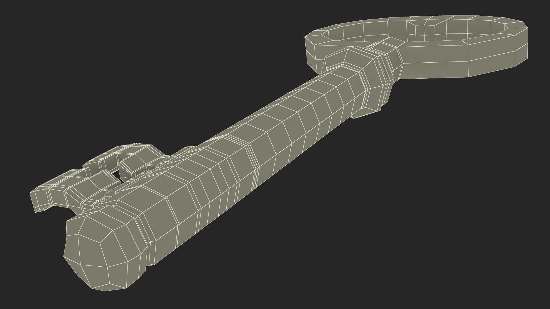 3D model Classic Skeleton Key Gold