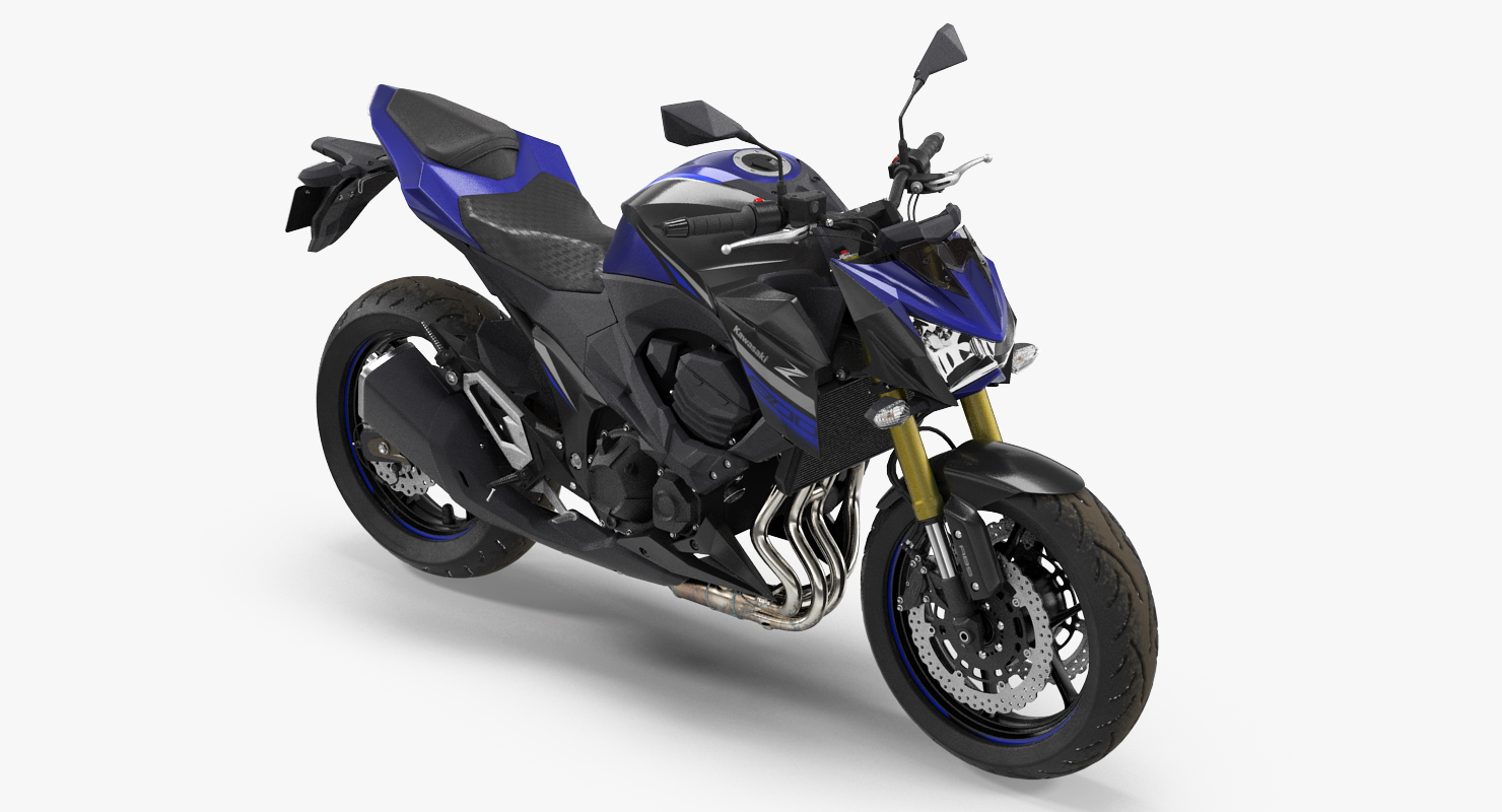 3D model Standard Motorcycle Kawasaki Z800 2016 Rigged