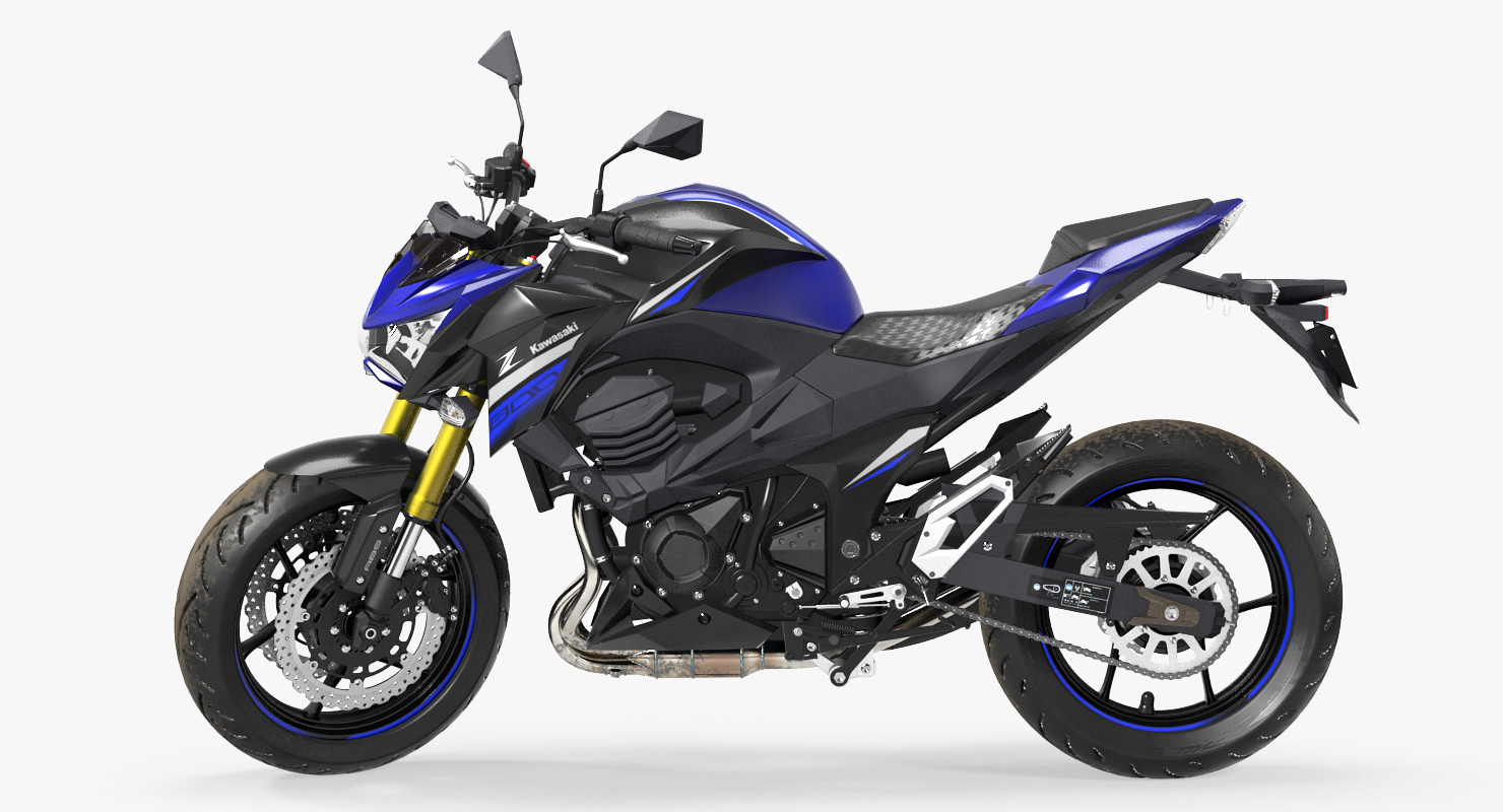 3D model Standard Motorcycle Kawasaki Z800 2016 Rigged