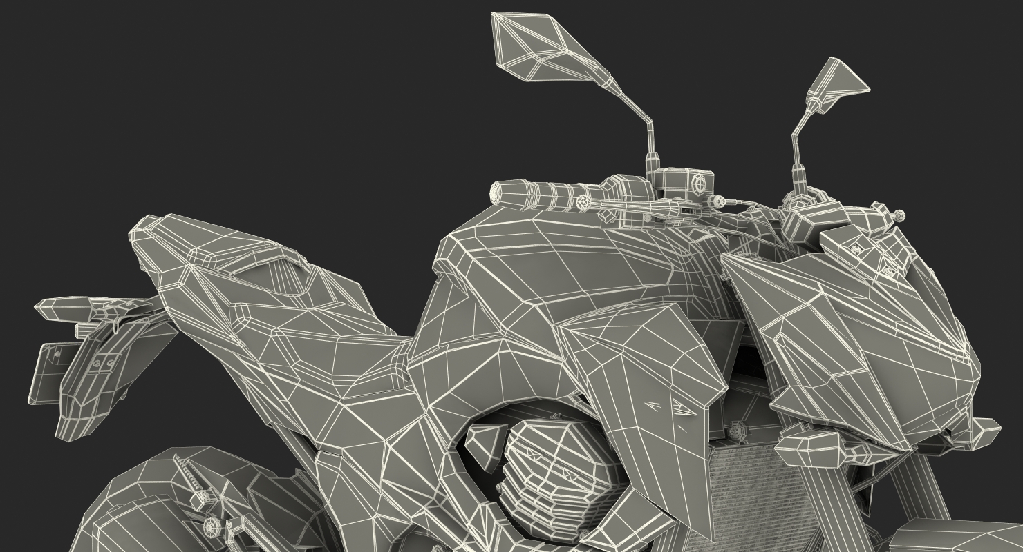 3D model Standard Motorcycle Kawasaki Z800 2016 Rigged