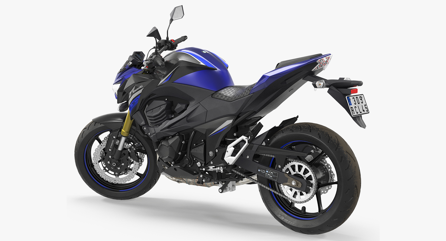 3D model Standard Motorcycle Kawasaki Z800 2016 Rigged