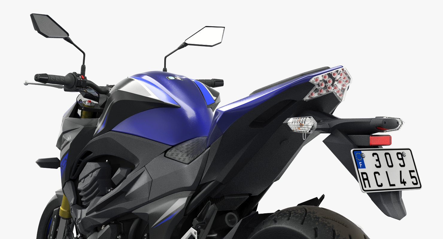 3D model Standard Motorcycle Kawasaki Z800 2016 Rigged