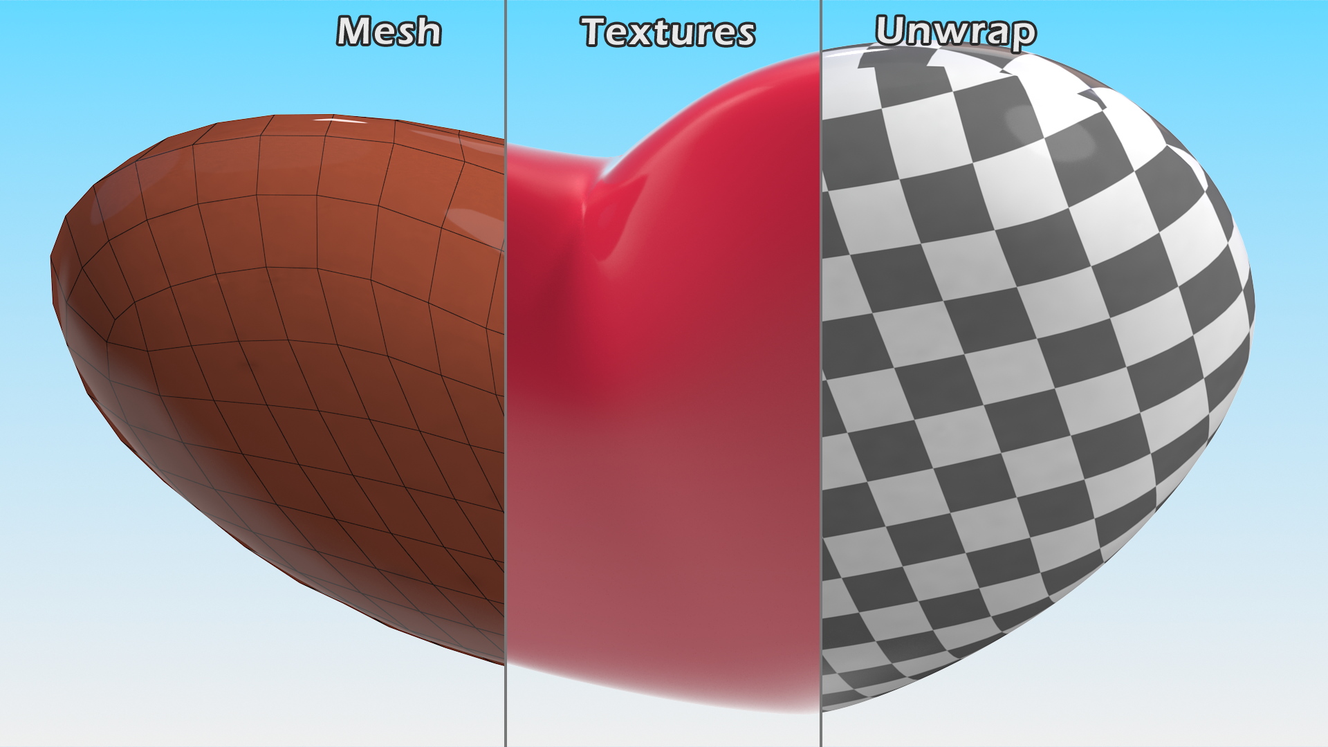3D model Red Heart Emoji
