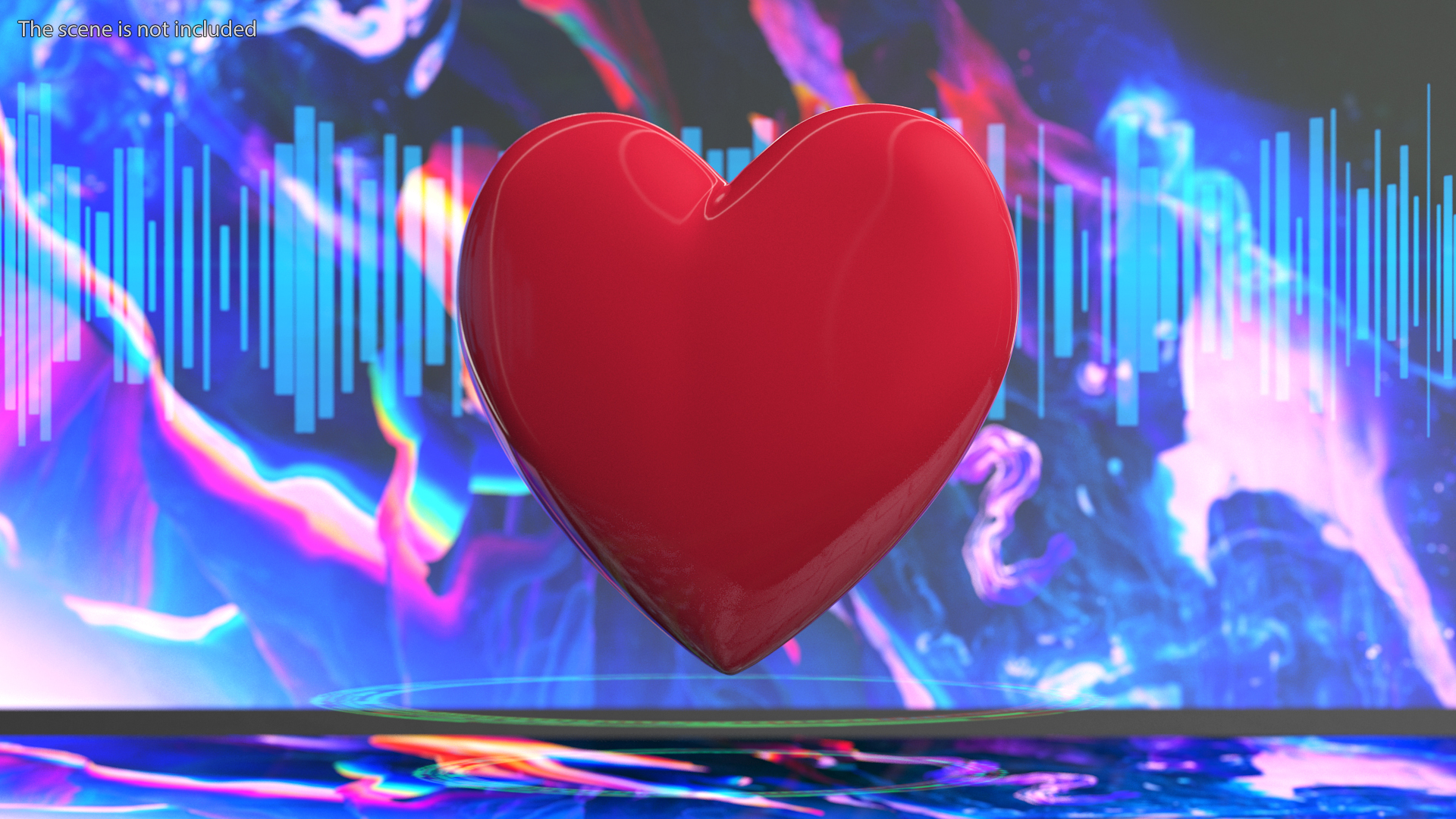 3D model Red Heart Emoji