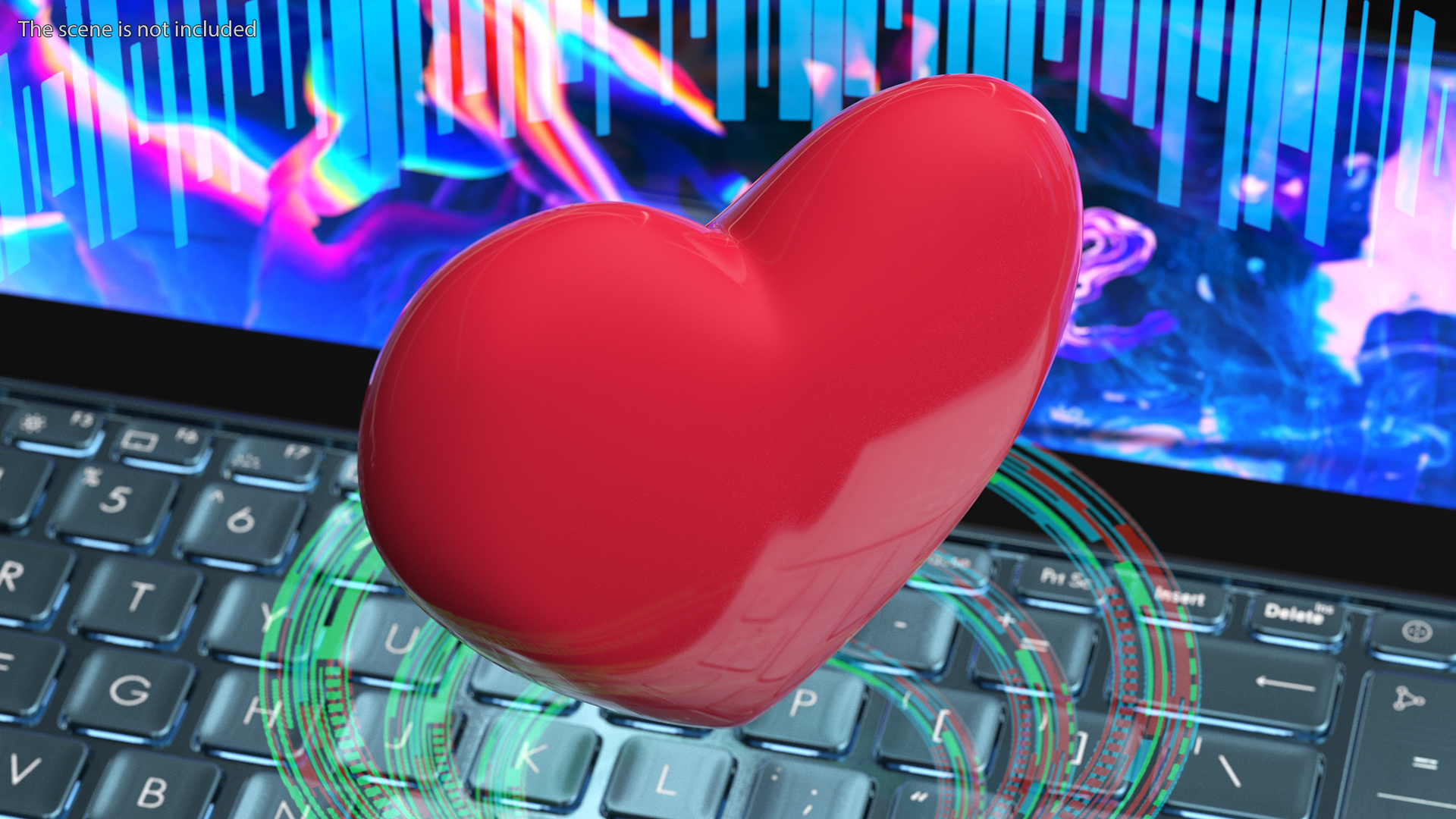 3D model Red Heart Emoji