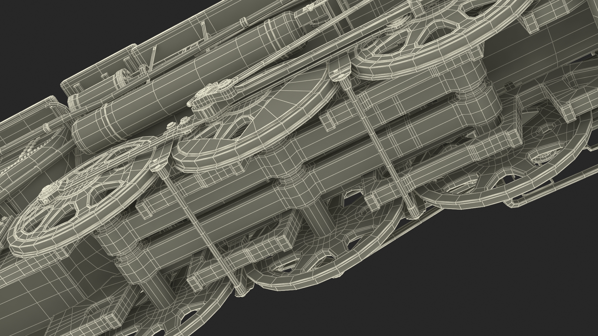 Steam Engine with Freight Cars and Caboose 3D