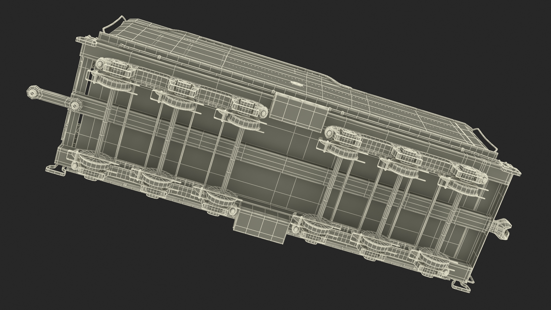 Steam Engine with Freight Cars and Caboose 3D