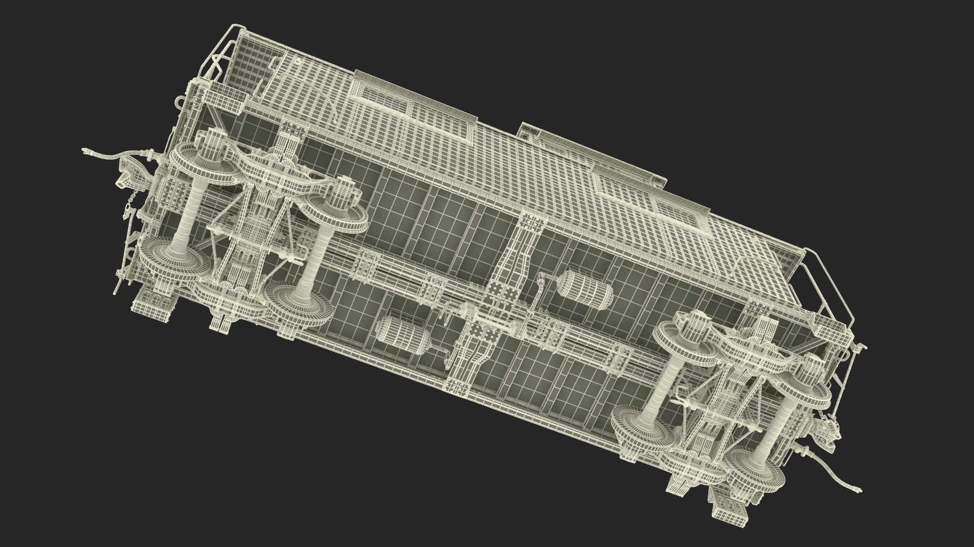 Steam Engine with Freight Cars and Caboose 3D