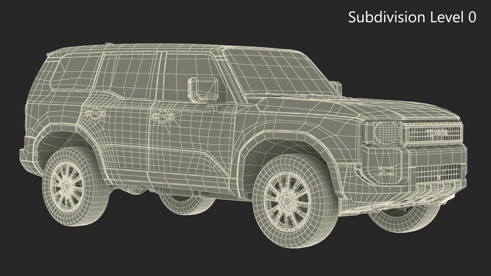 Toyota Land Cruiser 2024 Silver Color 3D