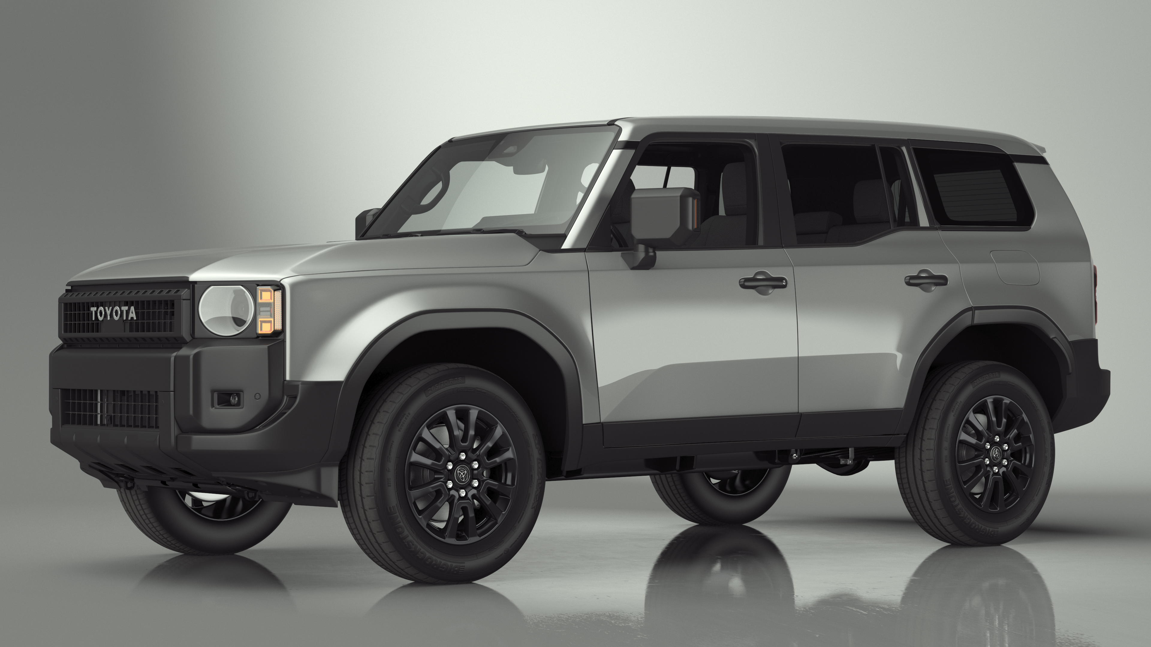 Toyota Land Cruiser 2024 Silver Color 3D