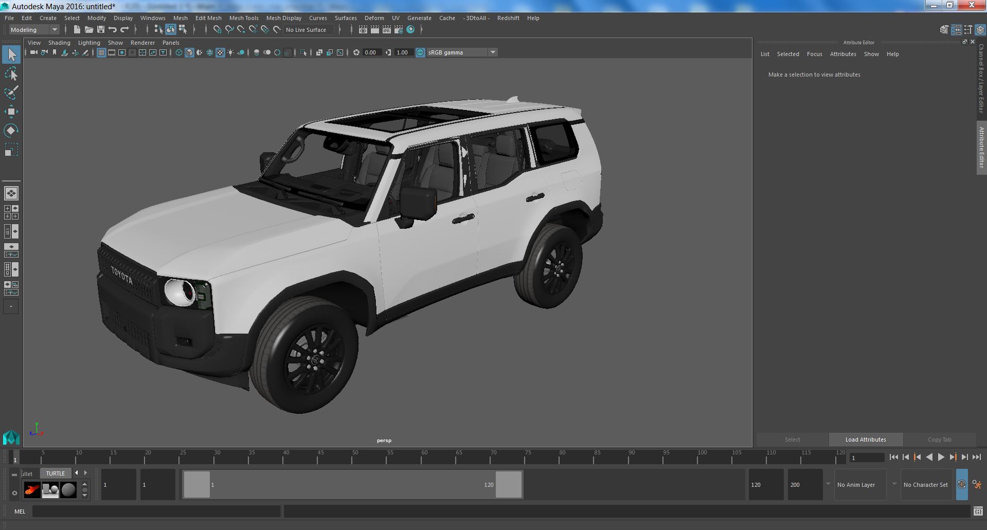 Toyota Land Cruiser 2024 Silver Color 3D
