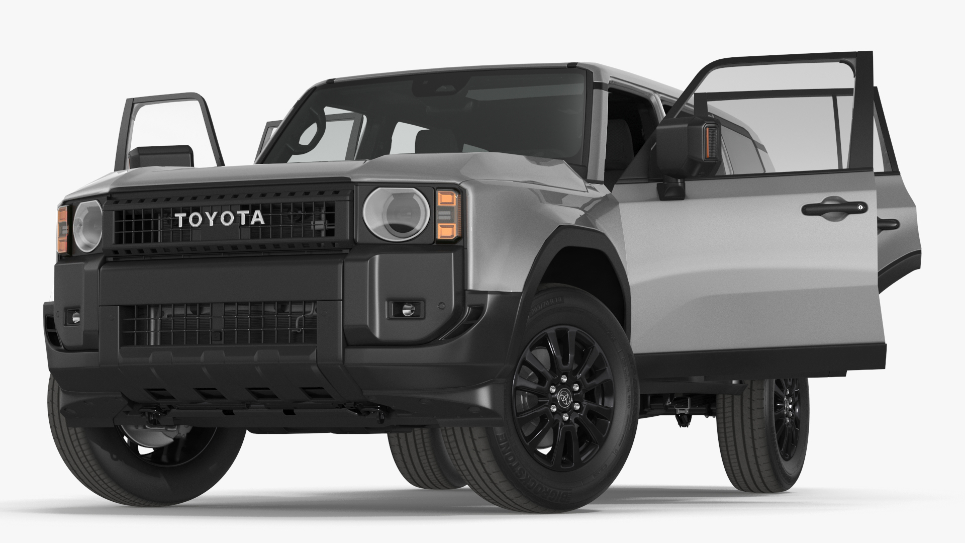 Toyota Land Cruiser 2024 Silver Color 3D