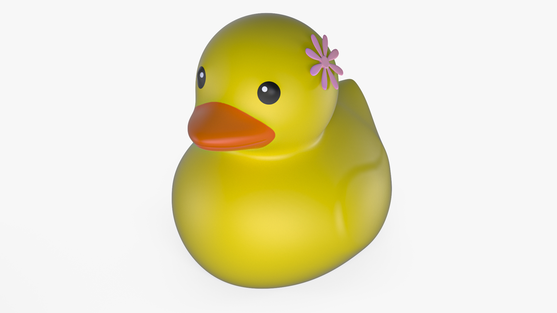 Pink Flower for Rubber Duck 3D