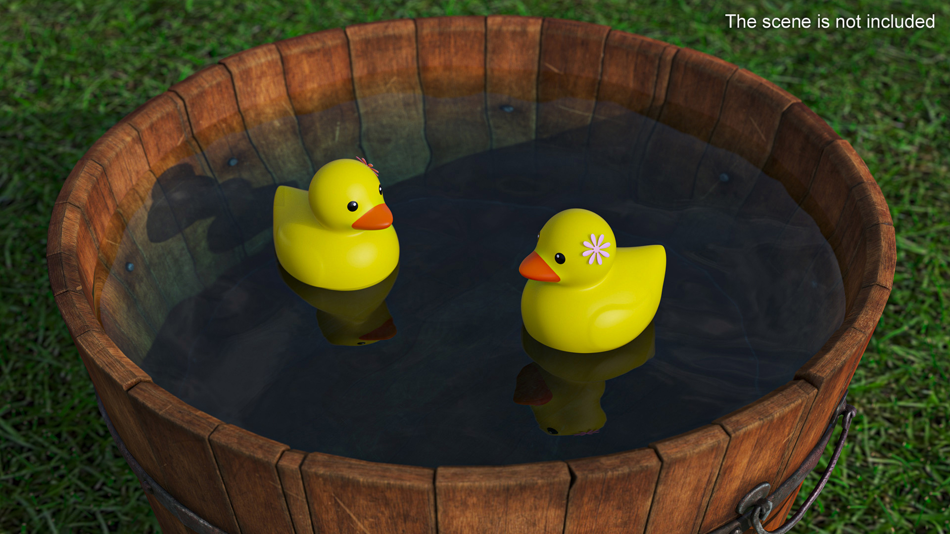 Pink Flower for Rubber Duck 3D