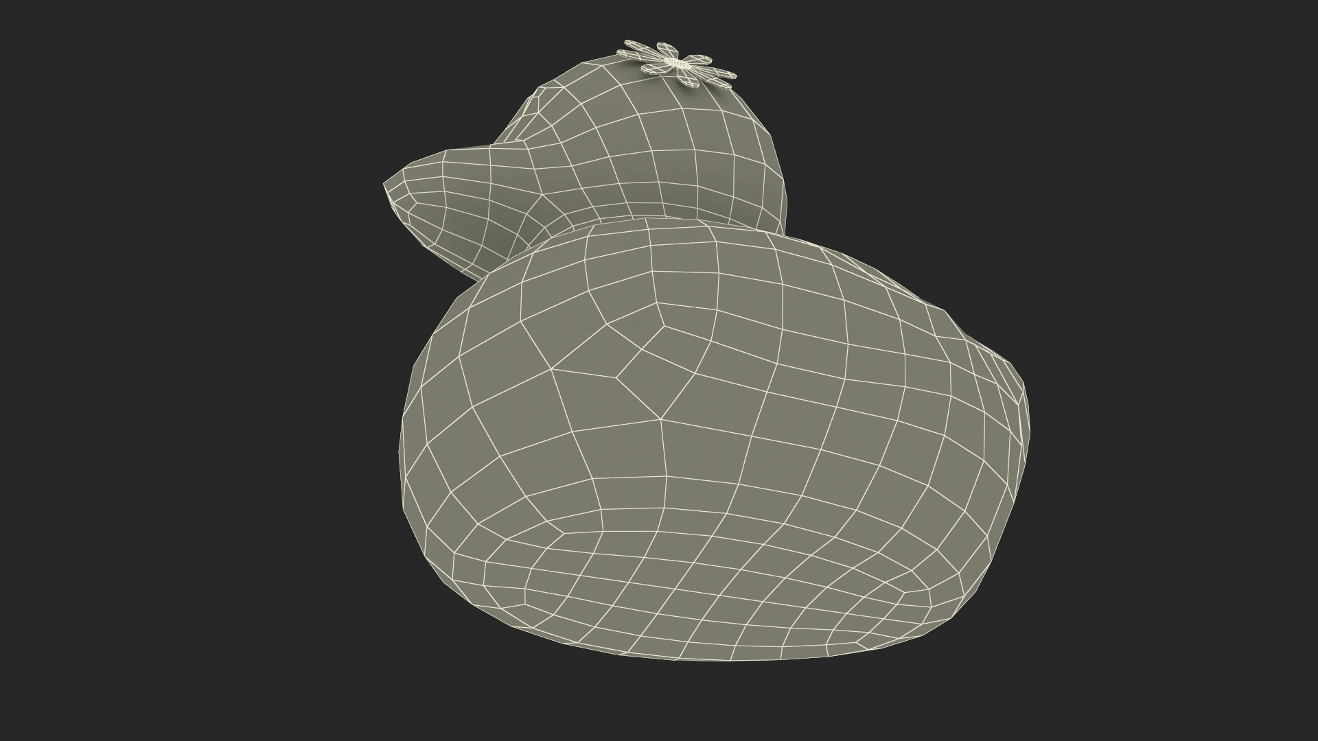 Pink Flower for Rubber Duck 3D