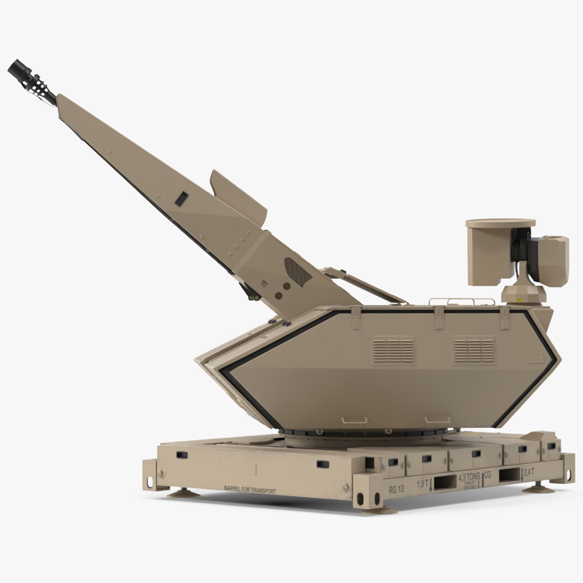Air Defense System Skynex Sand Color Rigged for Cinema 4D 3D