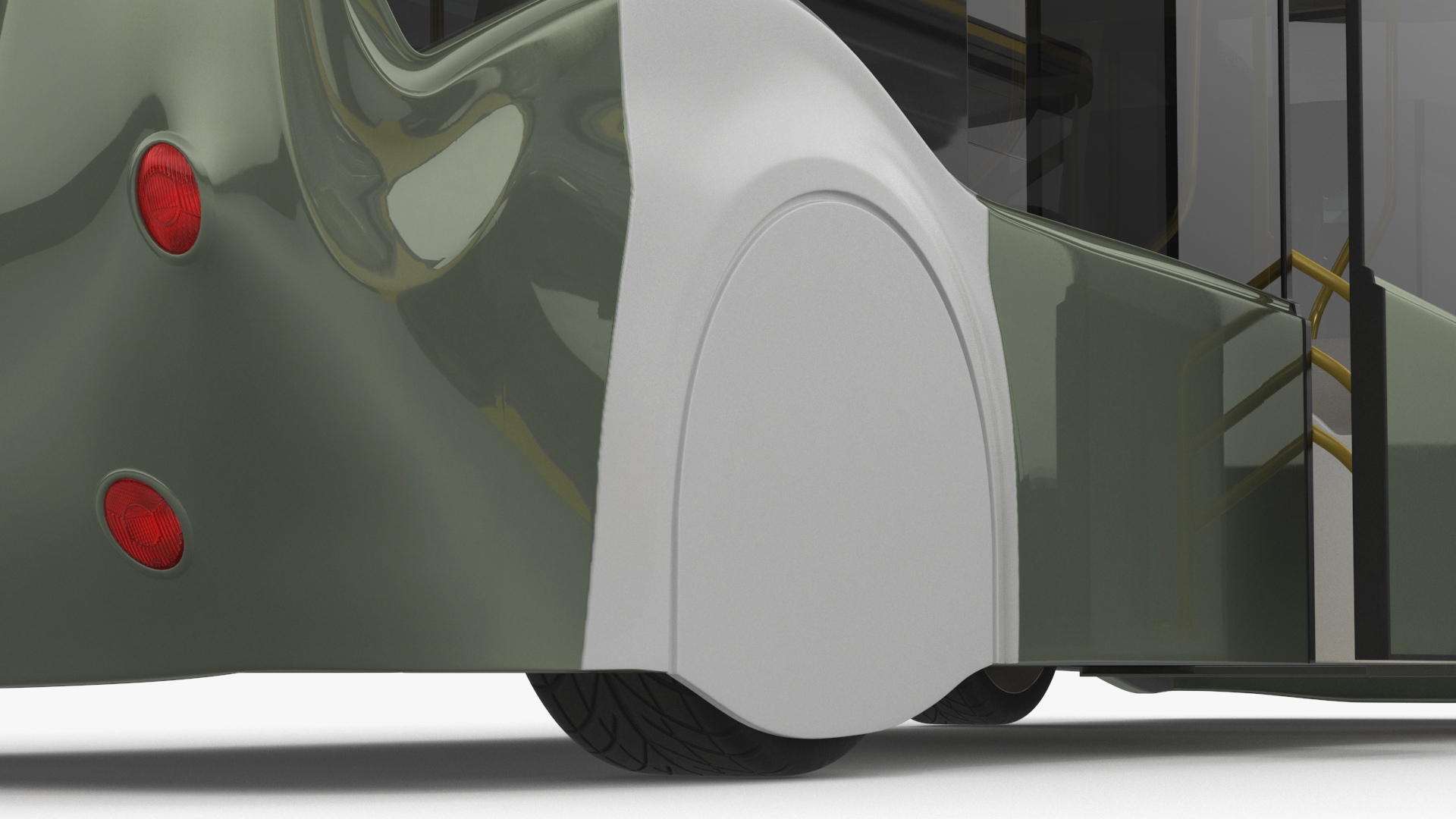 Futuristic Electric Bus at a Smart Stop 3D model