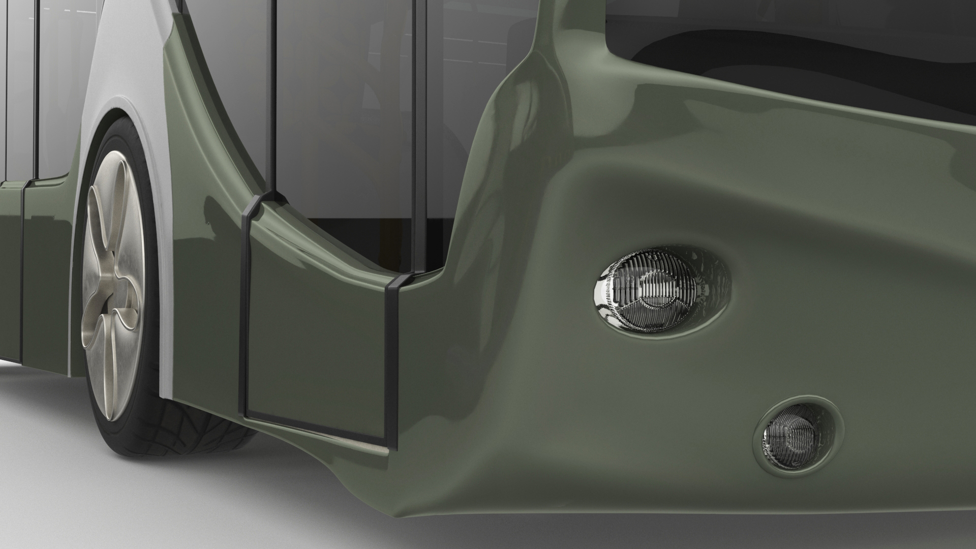 Futuristic Electric Bus at a Smart Stop 3D model