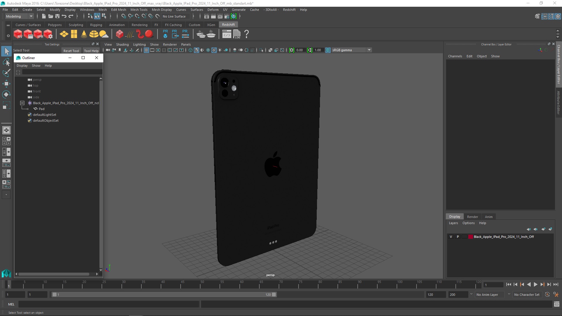 Black Apple IPad Pro 2024 11 Inch Off 3D