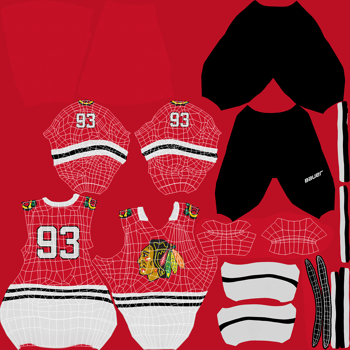 3D model Jersey Chicago Blackhawks