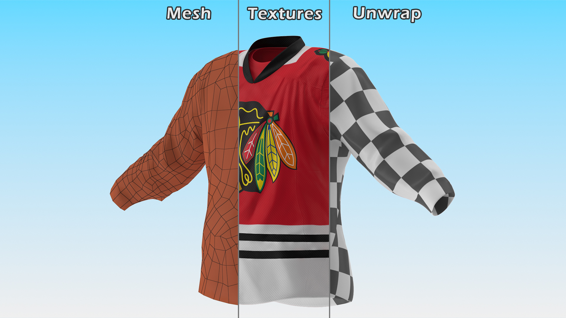 3D model Jersey Chicago Blackhawks