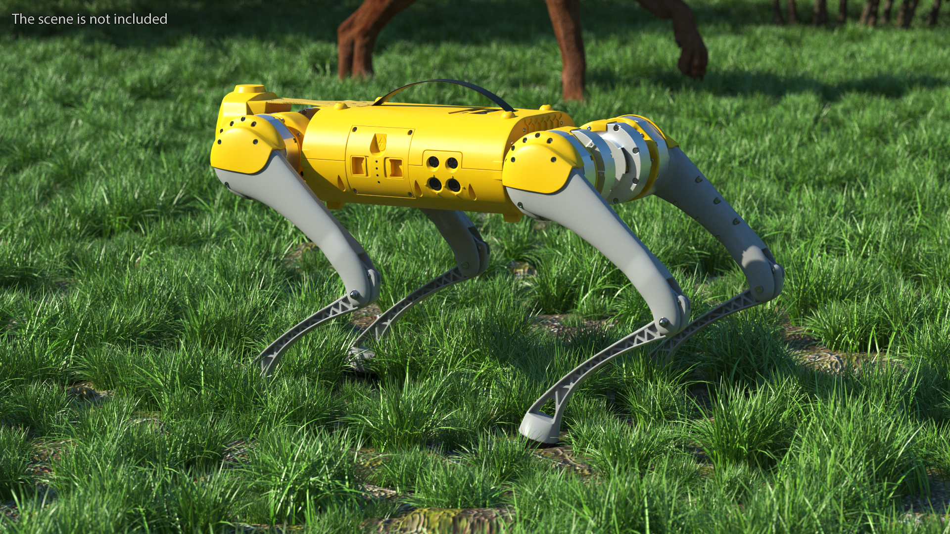 3D Bionic Dog Robot Yellow model