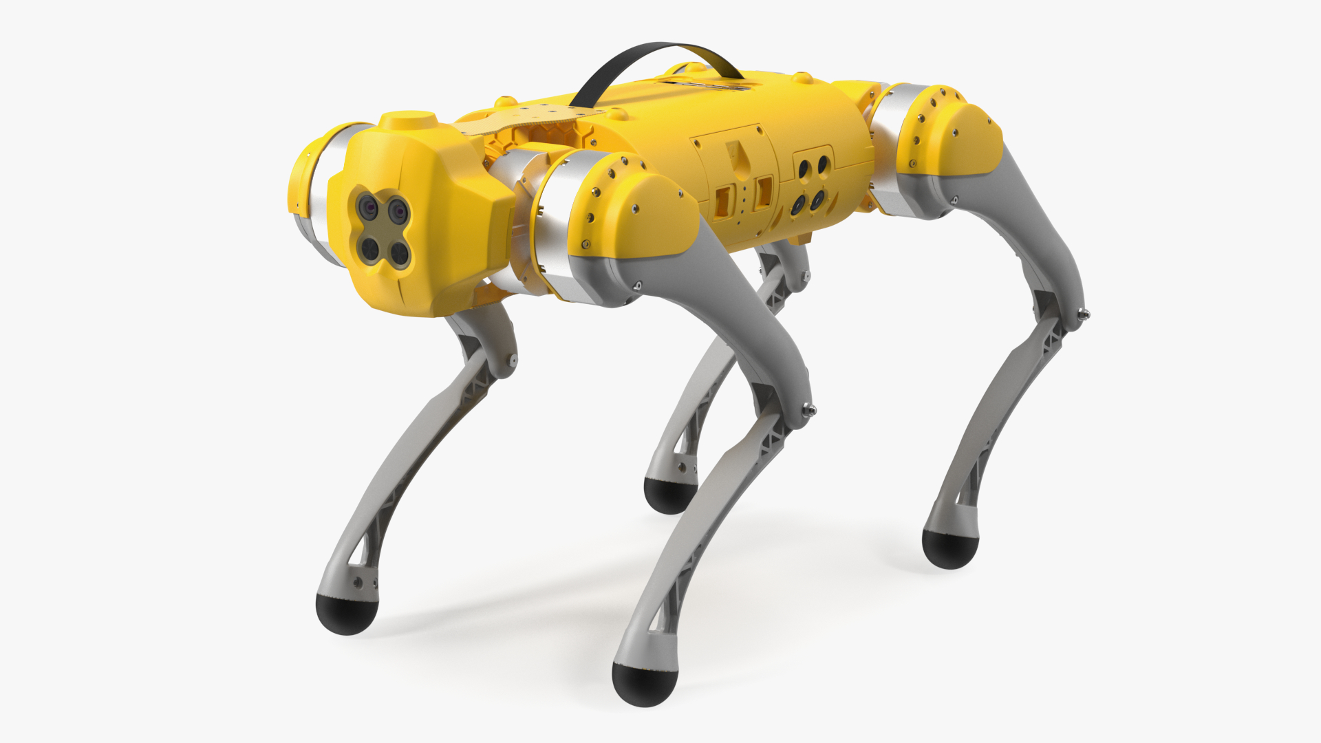 3D Bionic Dog Robot Yellow model