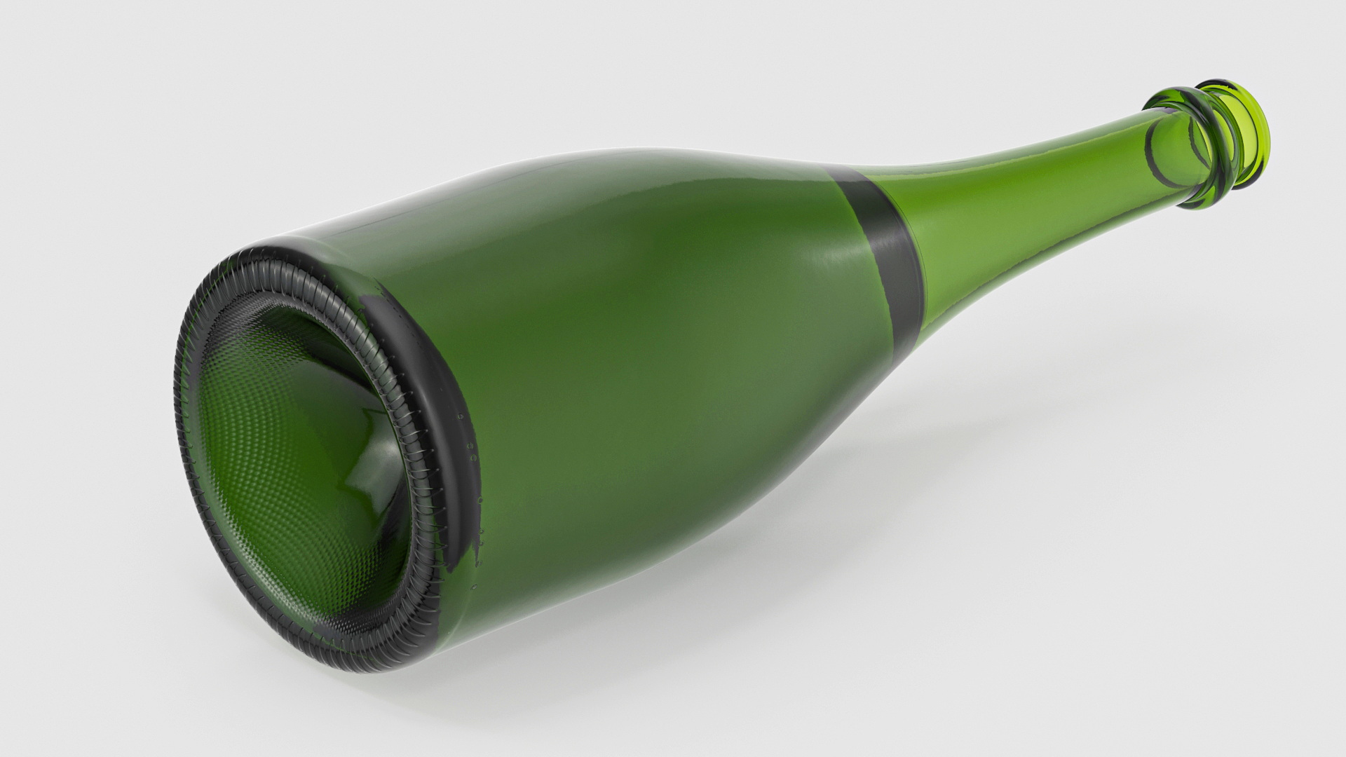 Black Champagne Bottle Mockup 3D model