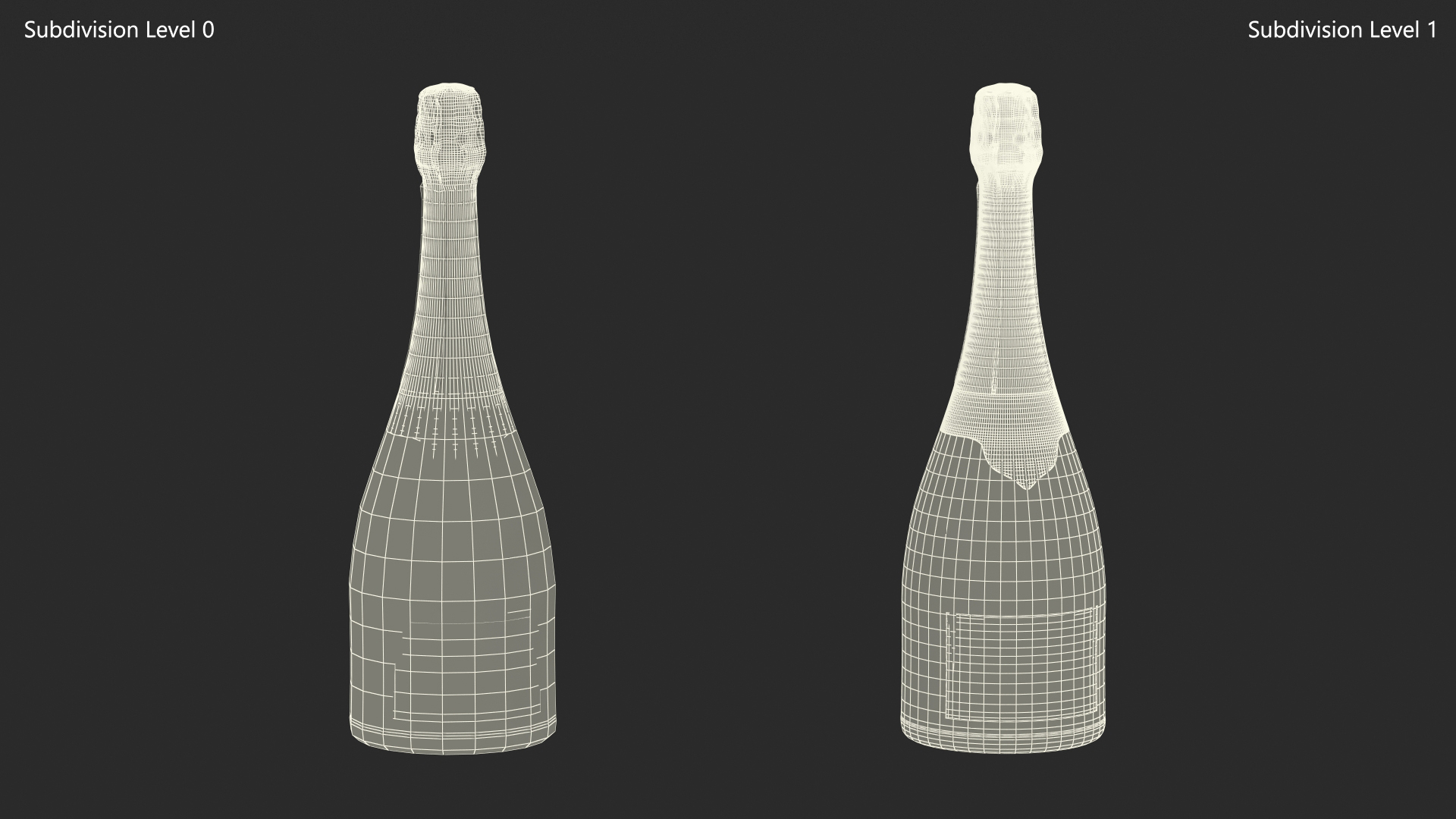 Black Champagne Bottle Mockup 3D model