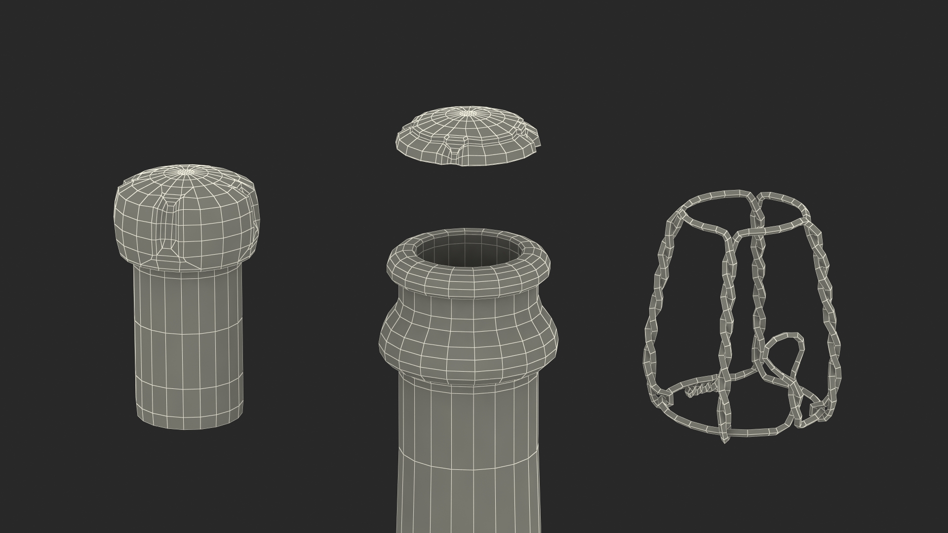 Black Champagne Bottle Mockup 3D model