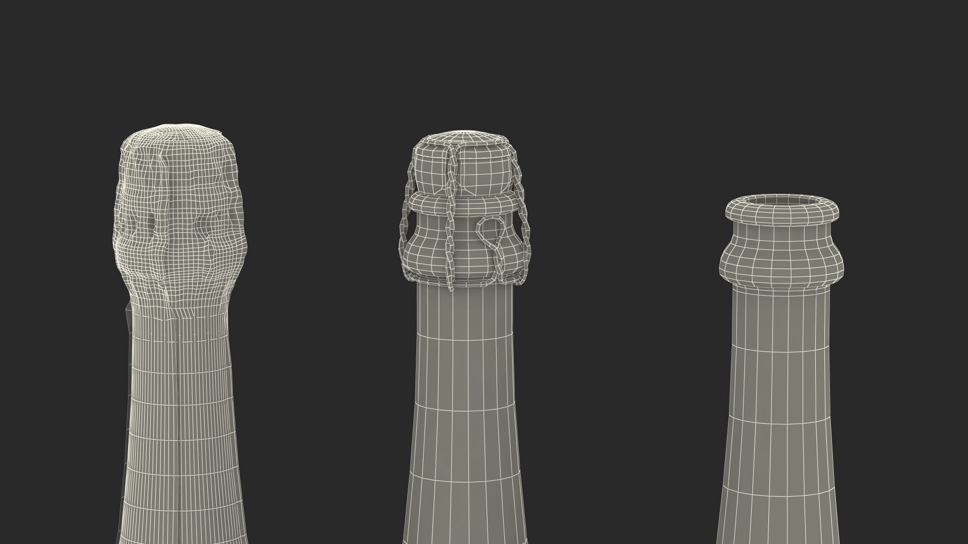 Black Champagne Bottle Mockup 3D model