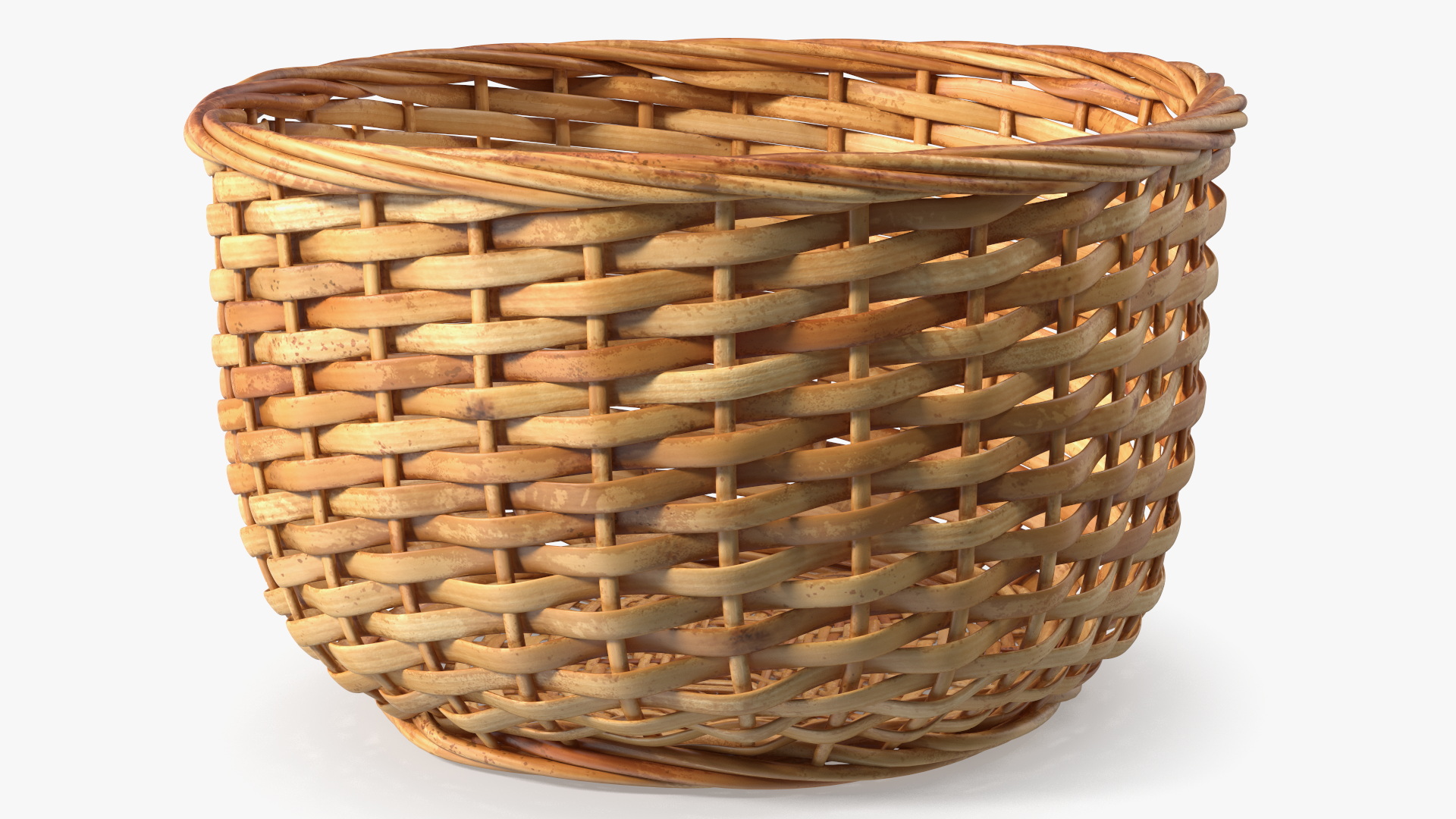 Wicker Basket Made of Straw 3D