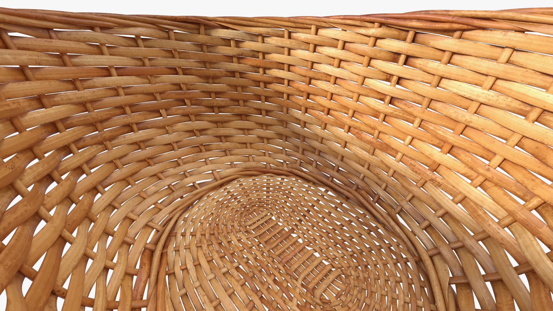 Wicker Basket Made of Straw 3D