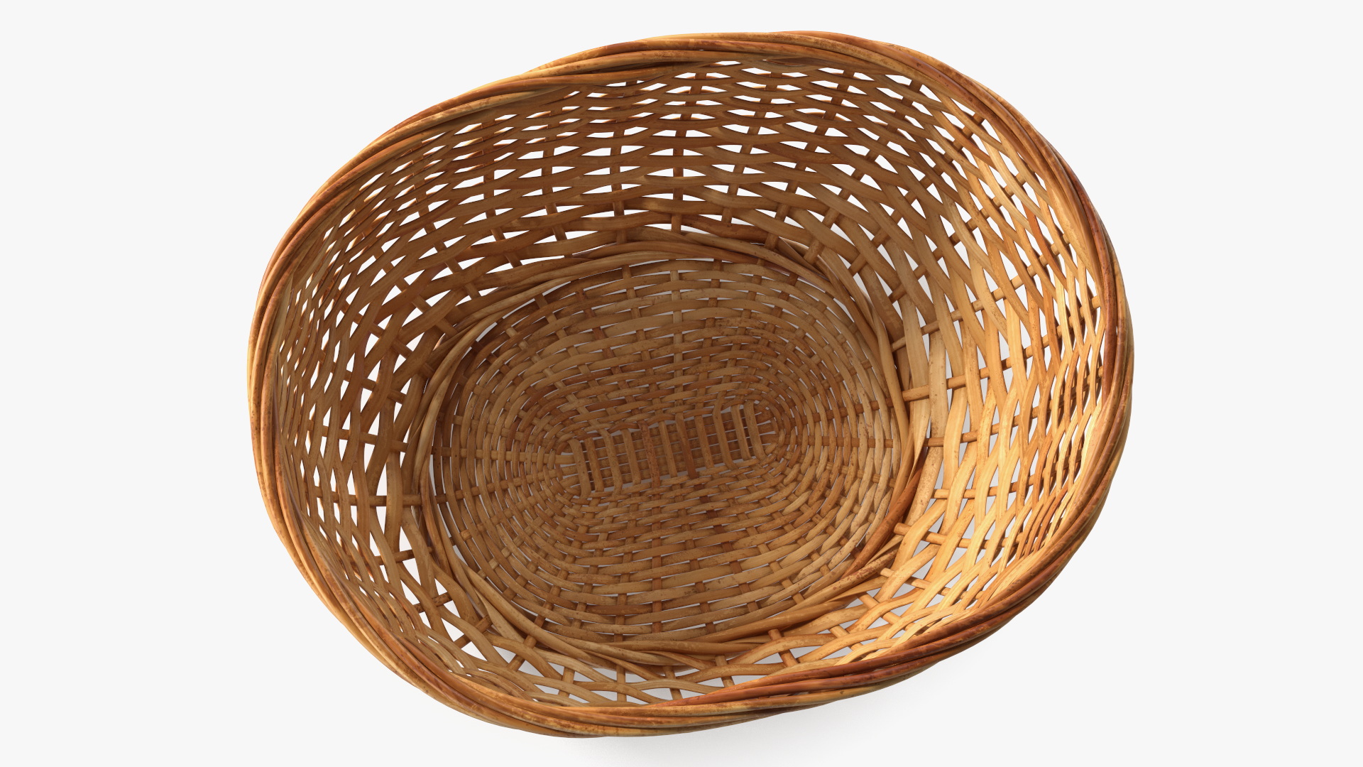 Wicker Basket Made of Straw 3D