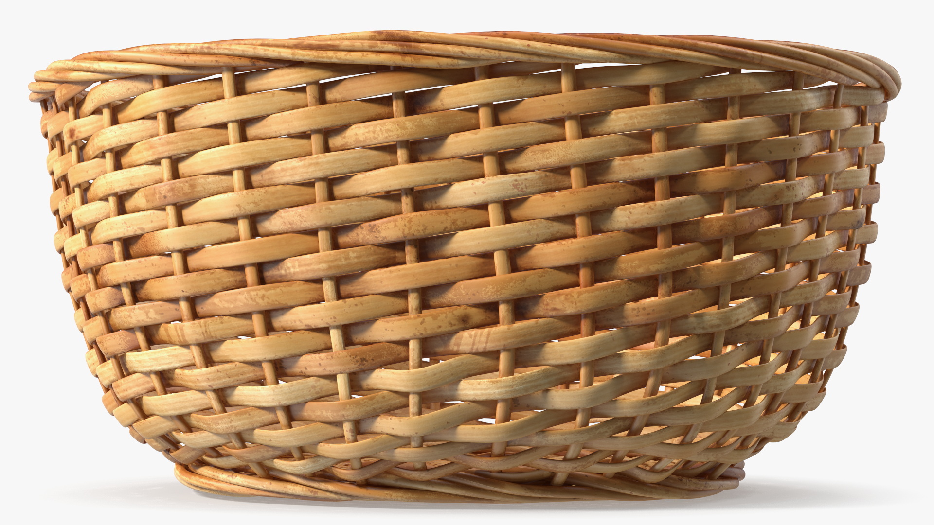 Wicker Basket Made of Straw 3D