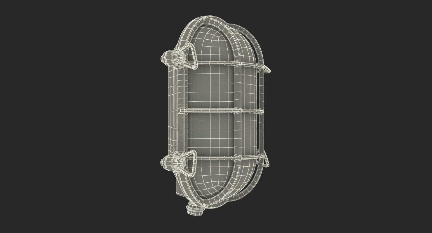 3D Oval Bulkhead Light Silver